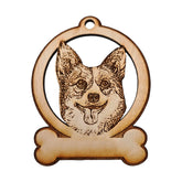 Welsh Pembroke Corgi wood ornament size 3x3.7 inches USA