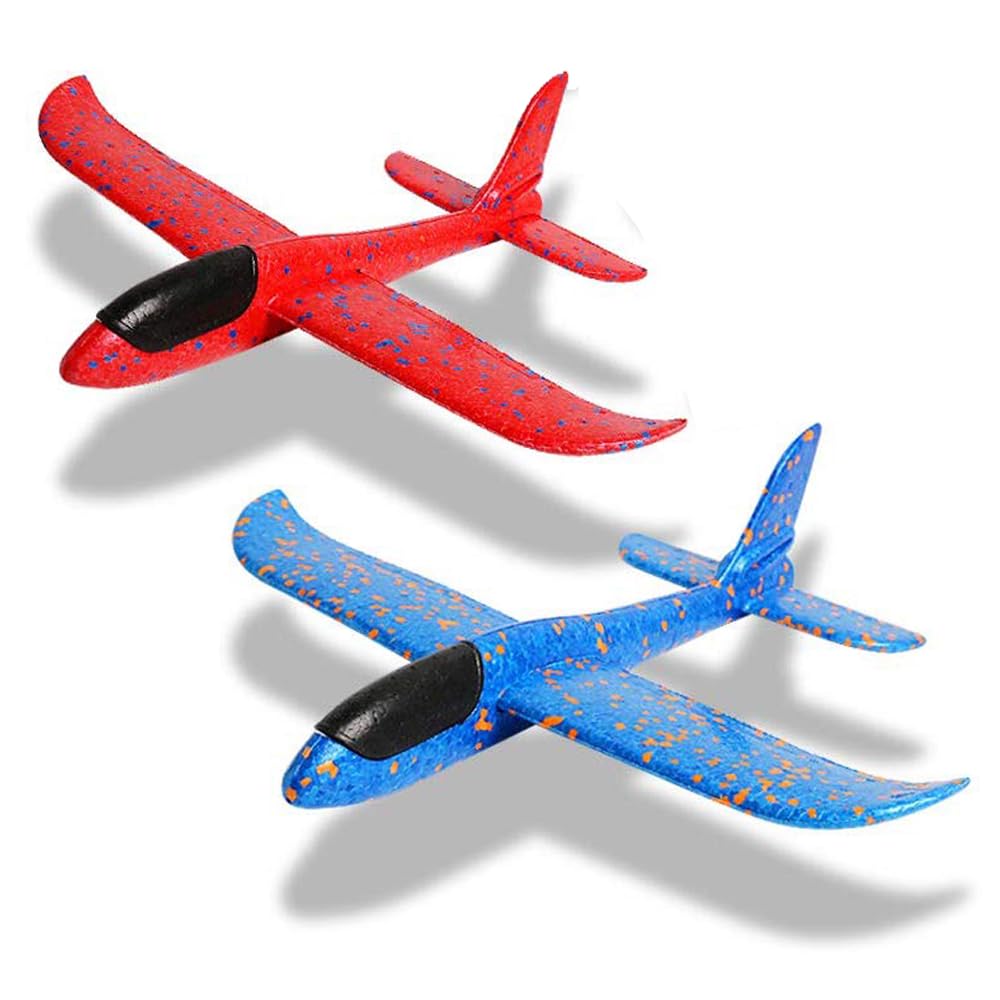 WenToyce 2 pack throwing foam airplanes 17.5 inch size