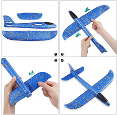 WenToyce throwing foam airplanes 4-pack in colors