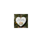 We're So Glad You Live Next Door Ornament 3-inch ceramic keepsake with twine