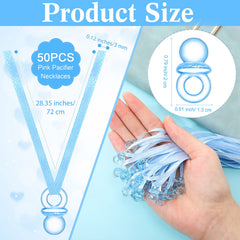 Wesiti clear acrylic pacifier necklaces close up