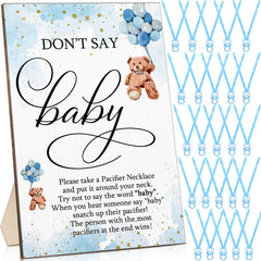 Wesiti wooden dont say baby sign with back bracket for table display