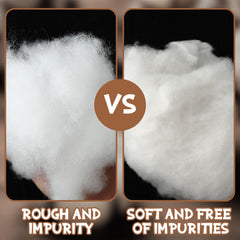 Combed cotton stuffing material for cushions and dolls