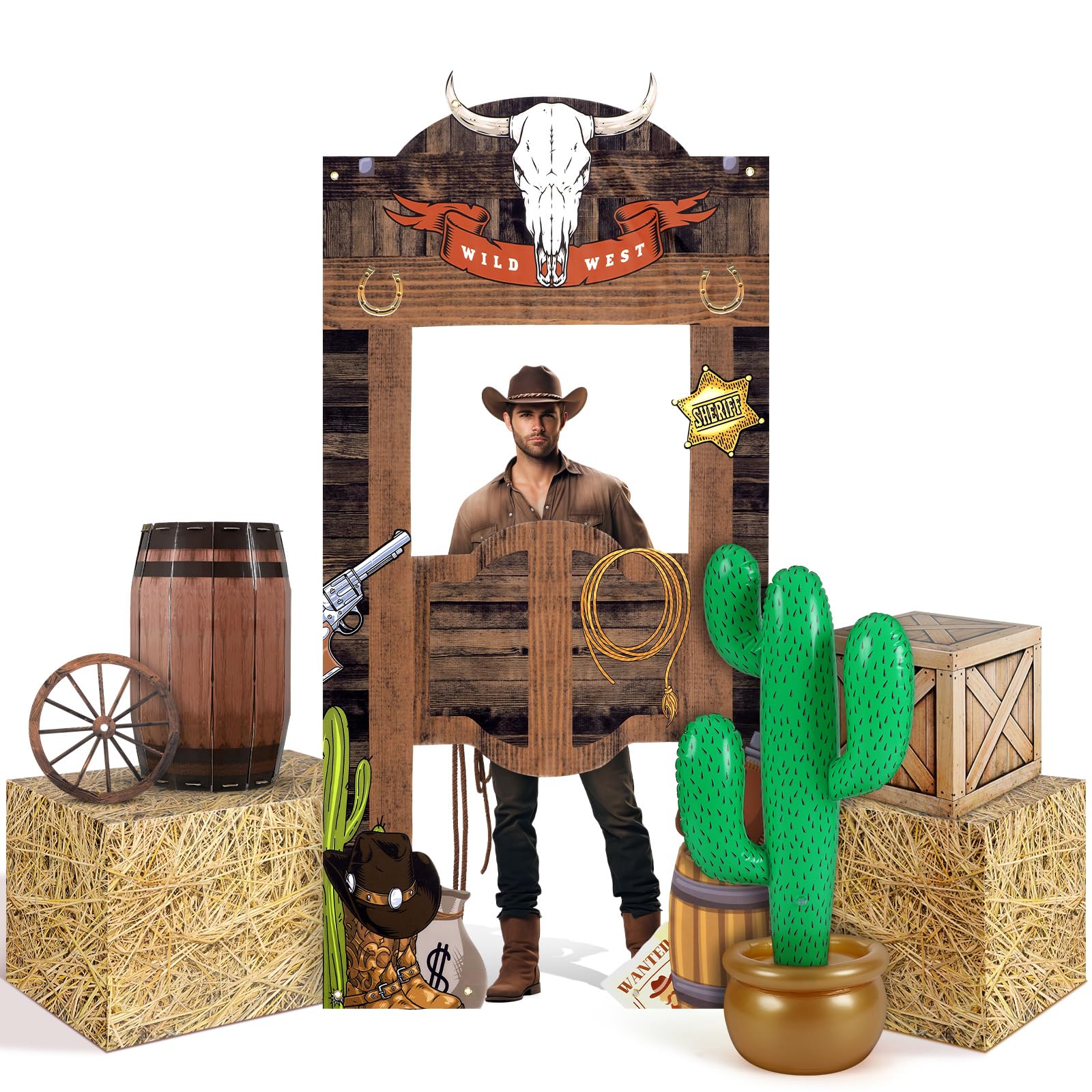 Backdrop for western cowboy rodeo party decoration kit