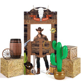 Backdrop for western cowboy rodeo party decoration kit