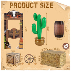 Hay box prop for western rodeo party decor