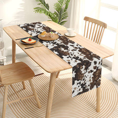 Bright colors and unique pattern cowhide table runner