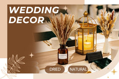 Western wedding centerpiece using pampas and dried flowers