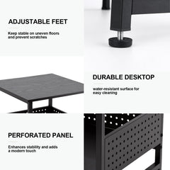 Adjustable non-slip feet on the base for stability