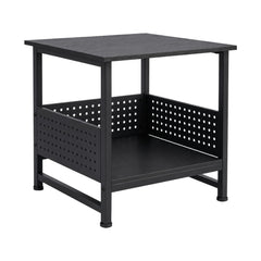 WEZUYCH Mini Fridge Stand with Storage square tabletop 18.89 inches