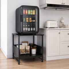 Two-tier storage design with perforated panel enclosure