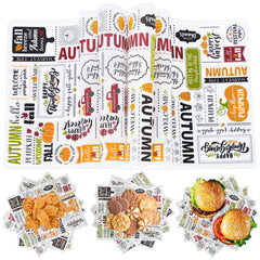 Whaline 200Pcs Fall Wax Paper Sheets 21x25 cm