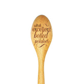 What Excellent Boiled Potatoes wooden spoon close up of beechwood grain
