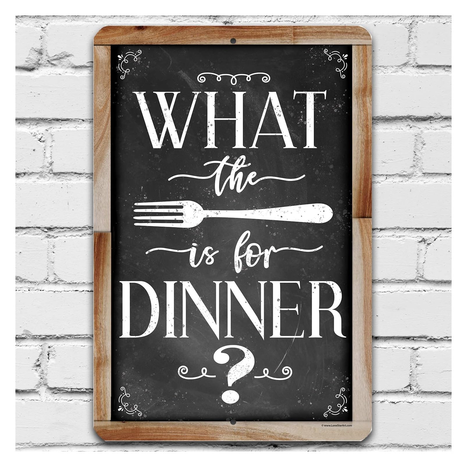 What The Fork metal sign for kitchen decor indoors outdoors