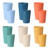 12 pack wheat straw cups set with 10oz and 20oz sizes