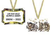 Where the Wild Things Are Ornament aluminum double sided personalized name and year