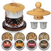 Whiskey Smoker Kit with 2pcs Stainless Steel Mesh Filter Bowls and wood chips