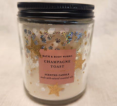 Bath & Body Works White Barn Champagne Toast candle packaging varies