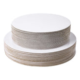 White 8in round cakeboard