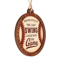 Xmas Tree Funny Decoration baseball ornament closeup