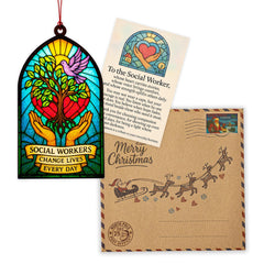 White Elephant Gifts ornament with story card