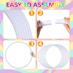White six hoop pack for indoor outdoor use