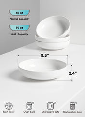 pasta soup salad bowls 8.5 inch deep design