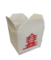 White and Red Chinese takeout planter 3D printed