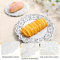 white paper doilies lace round 8-5in size