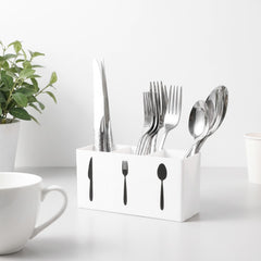 White plastic utensil holder by Alrhso