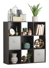 Whitmor 9 cube storage organizer open cube unit in espresso finish