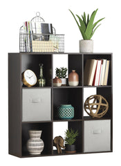 Whitmor 9 cube storage organizer open cube unit in espresso finish