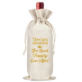 WHTYEFZ canvas wine bag 13x5-7 inches fits 750ml bottle