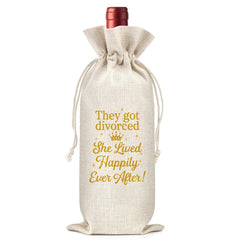 WHTYEFZ canvas wine bag 13x5-7 inches fits 750ml bottle