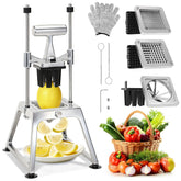 WICHEMI commercial vegetable chopper with 3 blade options 1/4 3/8 and 8-section blade