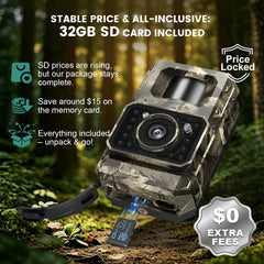 Low glow night vision up to 65 ft with 850nm LEDs