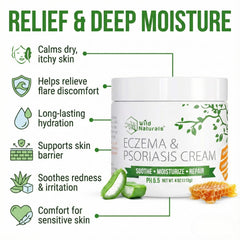 Eczema and psoriasis relief cream with manuka honey