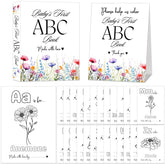 Wildflower Baby Shower ABC Coloring Book cover with floral design