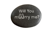 Will You Marry Me penguin pebble image