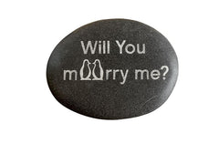 Will You Marry Me penguin pebble image