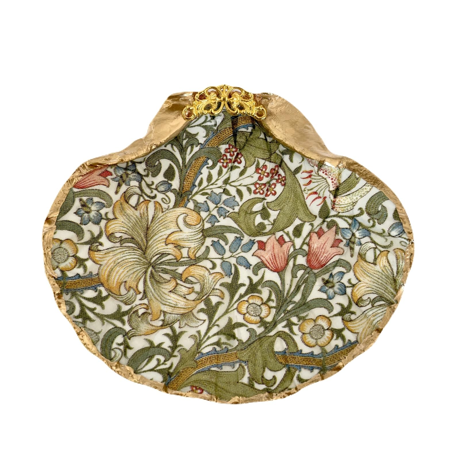 William Morris trinket ring dish with Golden Lily design size 3.5-4 inches