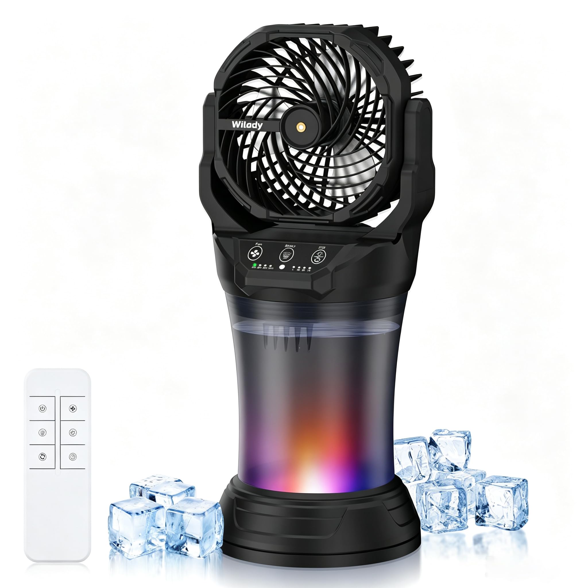Wilody Misting Fan portable camping fan with remote control
