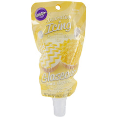 Wilton icing pouch with tips 8-ounce yellow packaging