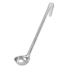 Winco 1.5 oz red one-piece stainless steel ladle with 10.5 inch handle