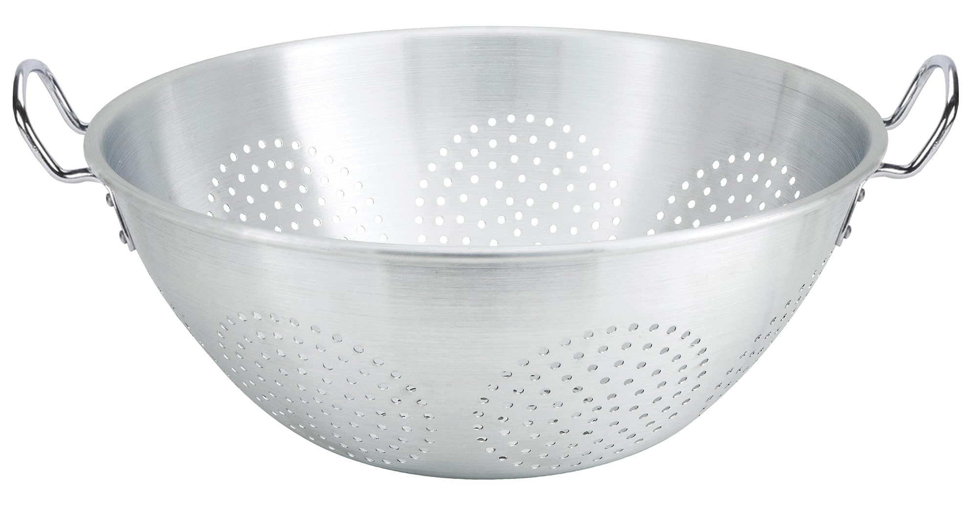 Winco ALO-16H Colander 16 qt aluminum with handles no base
