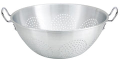 Winco ALO-16H Colander 16 qt aluminum with handles no base