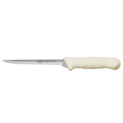 Winco KWP-63 6 inch white plastic utility knife with handle