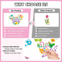window clings seven sheets pack