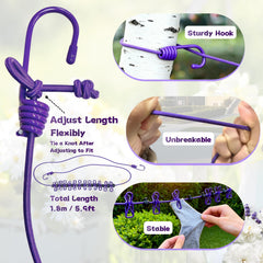 13 smooth-gliding beads for adjusting clip spacing