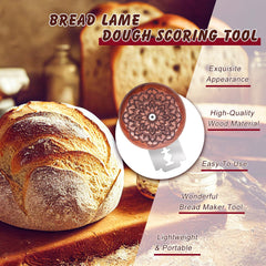 Bread scoring tool includes 10 razor blades